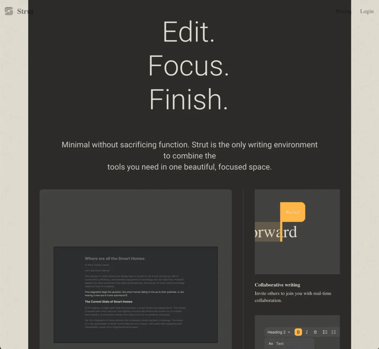 Strut Interface Recreation website screenshot