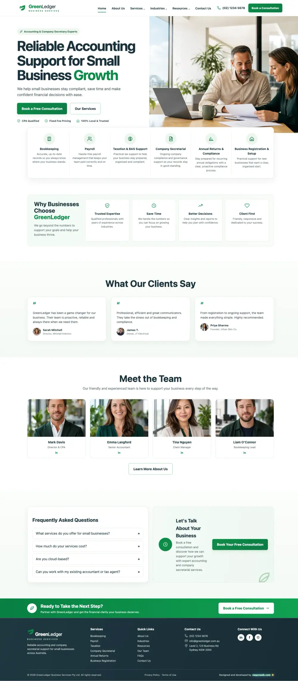 GreenLedger Business Services · Desktop · Captured 2026-10-22